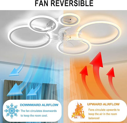 Stropni ventilator z LED osvetlitvijo 130W, 100cm, daljinec, aplikacija