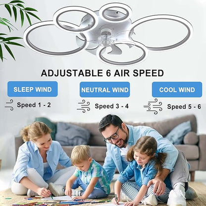 Stropni ventilator z LED osvetlitvijo 130W, 100cm, daljinec, aplikacija