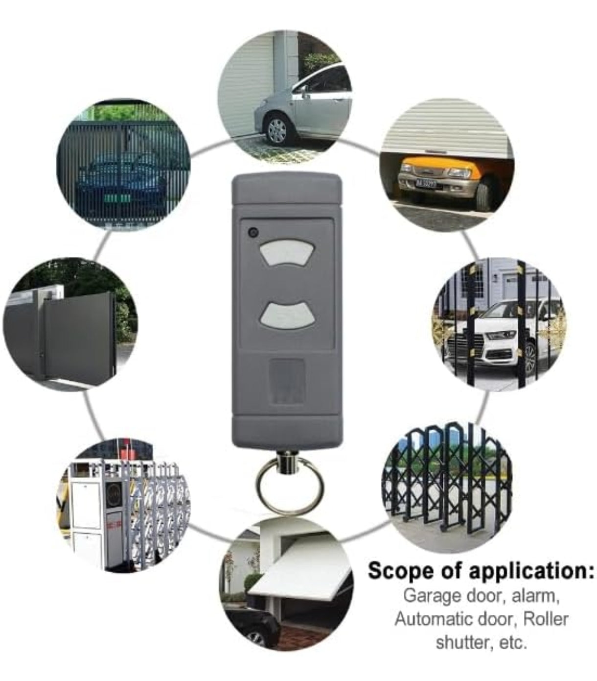 2x daljinec za garažna vrata HÖRMANN 40.685 MHz (sivi gumbi)