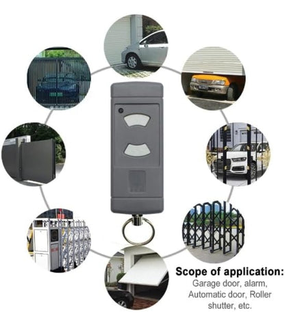 2x daljinec za garažna vrata HÖRMANN 40.685 MHz (sivi gumbi)