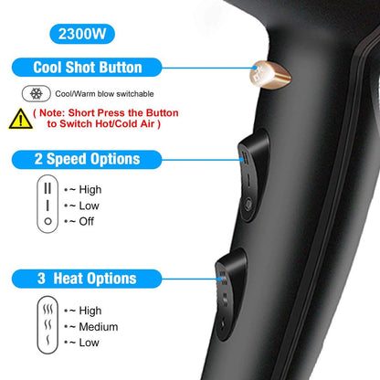 CONFU Professional sušilec las – močan 2300W fen za lase