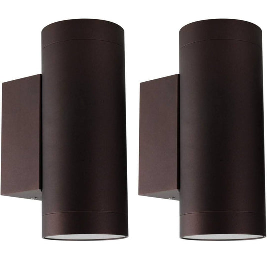 💡2x KLIGHTEN zunanja stenska svetilka – bronasta, IP65