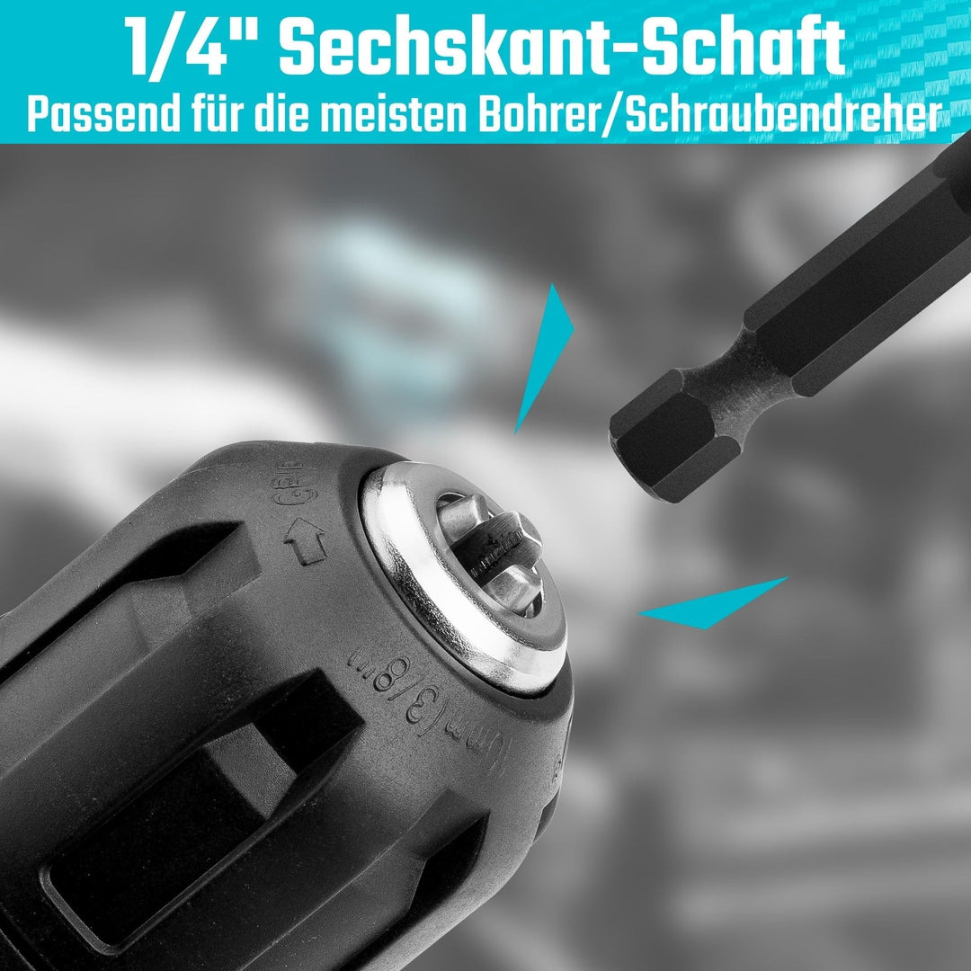 DuraTech 5-delni komplet nastavkov in podaljškov za nasadne ključe (1/4”, 3/8”, 1/2”)