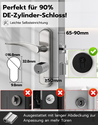 Pametna ključavnica za vrata Eseesmart s prstnim odtisom, kodo in RFID - naklikaj.si