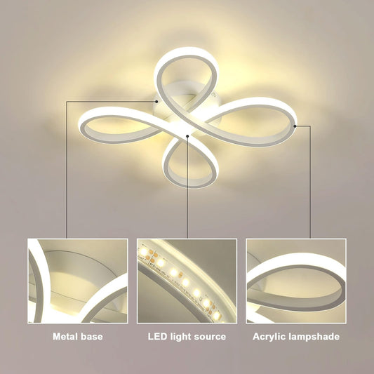 💡 SENQIU LED stropna luč 30W, 3375lm, 4500K, Ø30 cm