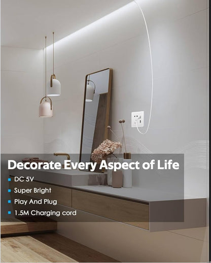 USB COB LED trak – 3 m, 6000K (hladno bela), z zatemnjevanjem