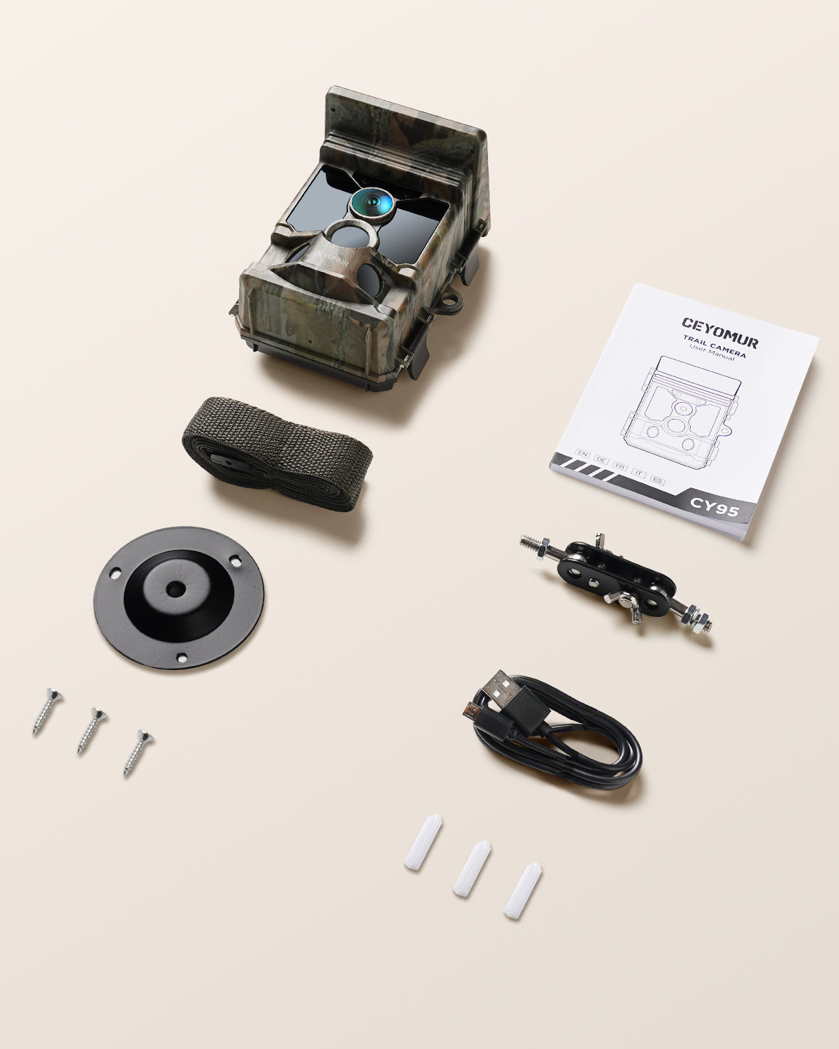 Solarna lovska kamera CEYOMUR 46MP, 4K UHD, 4400mah baterija WiFi, Bluetooth, SLO meni - naklikaj.si