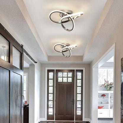 💡 Modern LED ceiling lamp, 30W, 3300lm, 4500K, silver