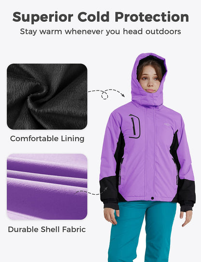 Wantdo dekliška zimska jakna – nepremočljiva smučarska bunda - velikost 140–146