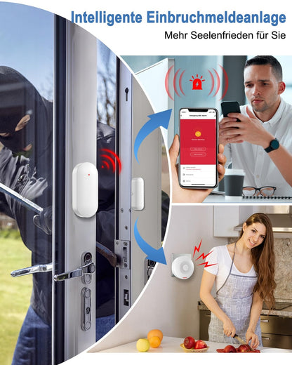 SanJie WiFi varnostni alarmni sistem – komplet s senzorji, PIR detektorjem in daljinci (TUYA APP)