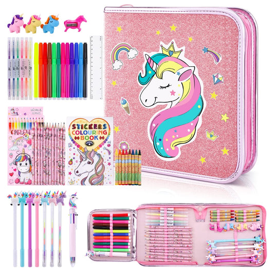 🦄Ustvarjalni set 53 delni – samorog z bleščicami