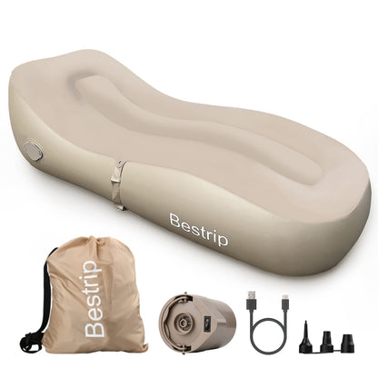 🛋 BESTRIP napihljiv ležalnik z električno tlačilko