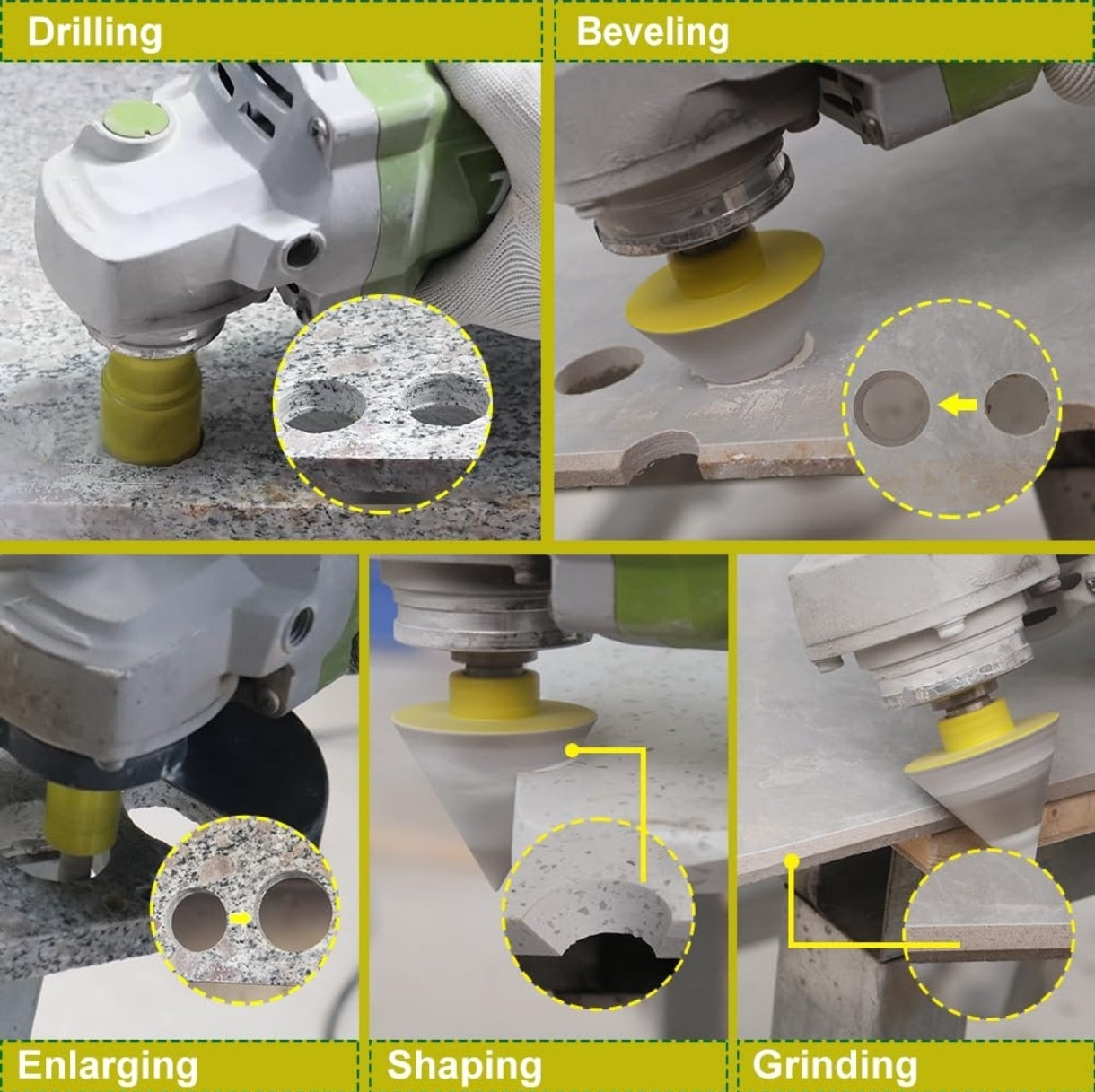 SANLEETEK 9-delni set profesionalnih diamantnih kron in svedrov – M14 - (NOVO - sveder popraskan - BERI OPIS+slika) - naklikaj.si