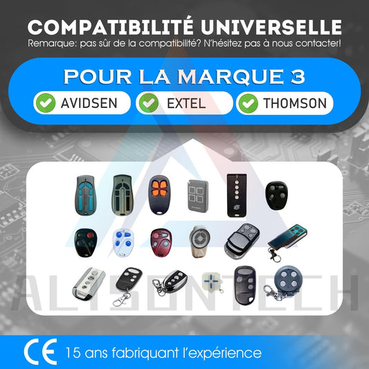 2x Avidsen daljinec za garažna in dvoriščna vrata – 4 gumbi, 433 MHz