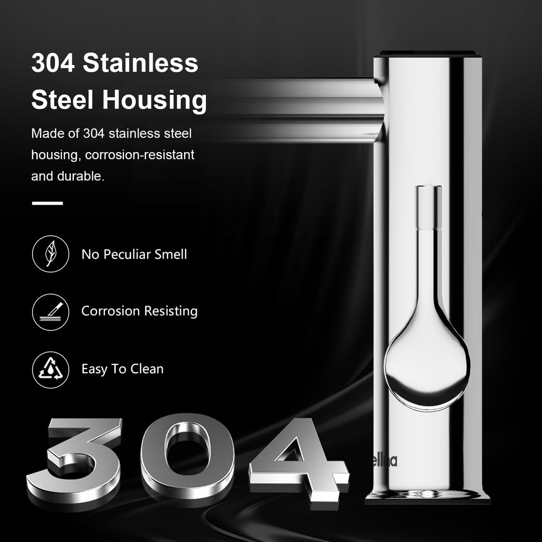 BRIWELLNA električna pipa z grelcem vode in digitalnim prikazom temperature (krom)