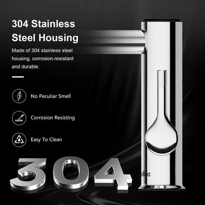 BRIWELLNA električna pipa z grelcem vode in digitalnim prikazom temperature (krom)