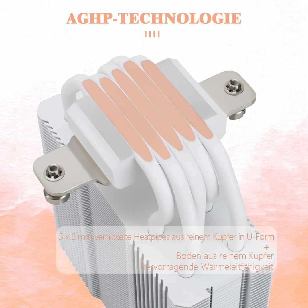 Thermalright Assassin King 120 SE WHITE ARGB – hladilnik za procesor (5 toplotnih cevi, RGB osvetlitev)