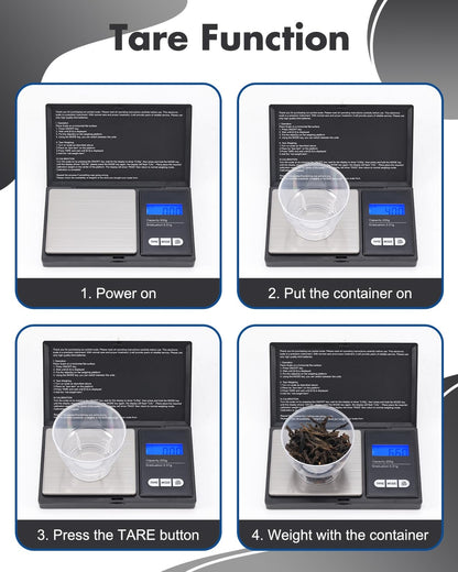 Digitalna mini žepna tehtnica 200 g × 0,01 g