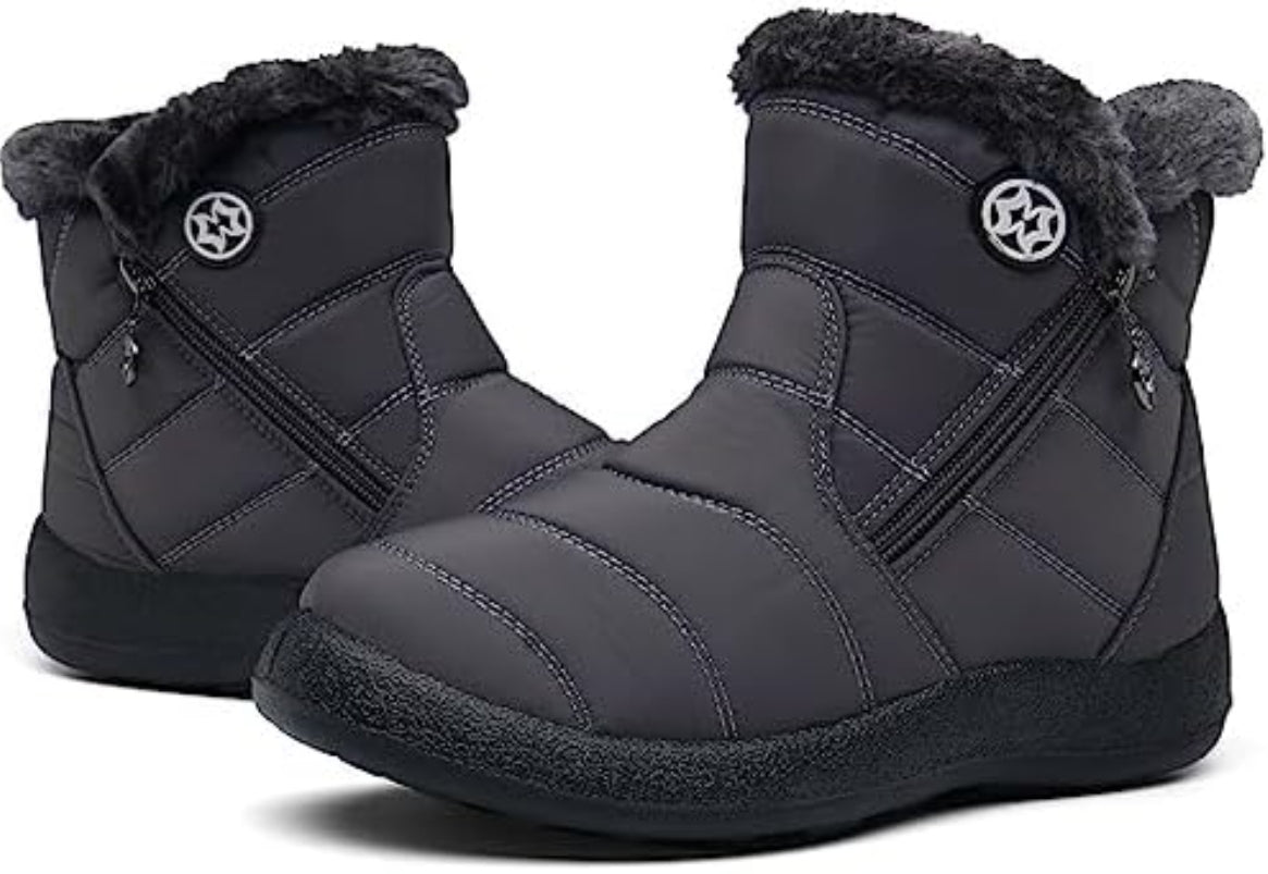 KVbaby otroški podloženi zimski škornji z zadrgo (št. 29, sivi)