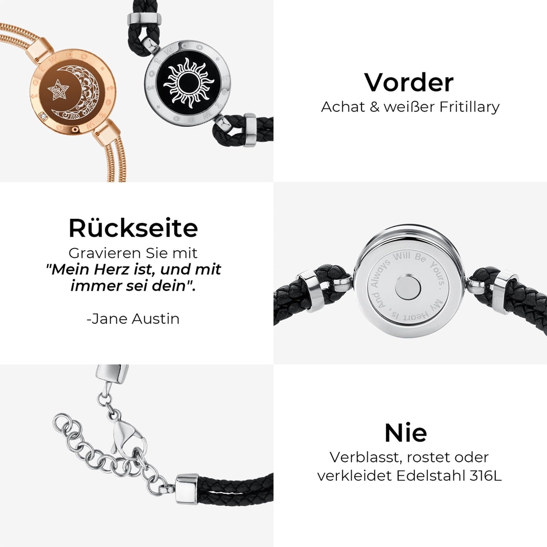 💞 TOTWOO pametni zapestnici za pare – povezani na daljavo prek dotika in Bluetootha (komplet 2 kosov)