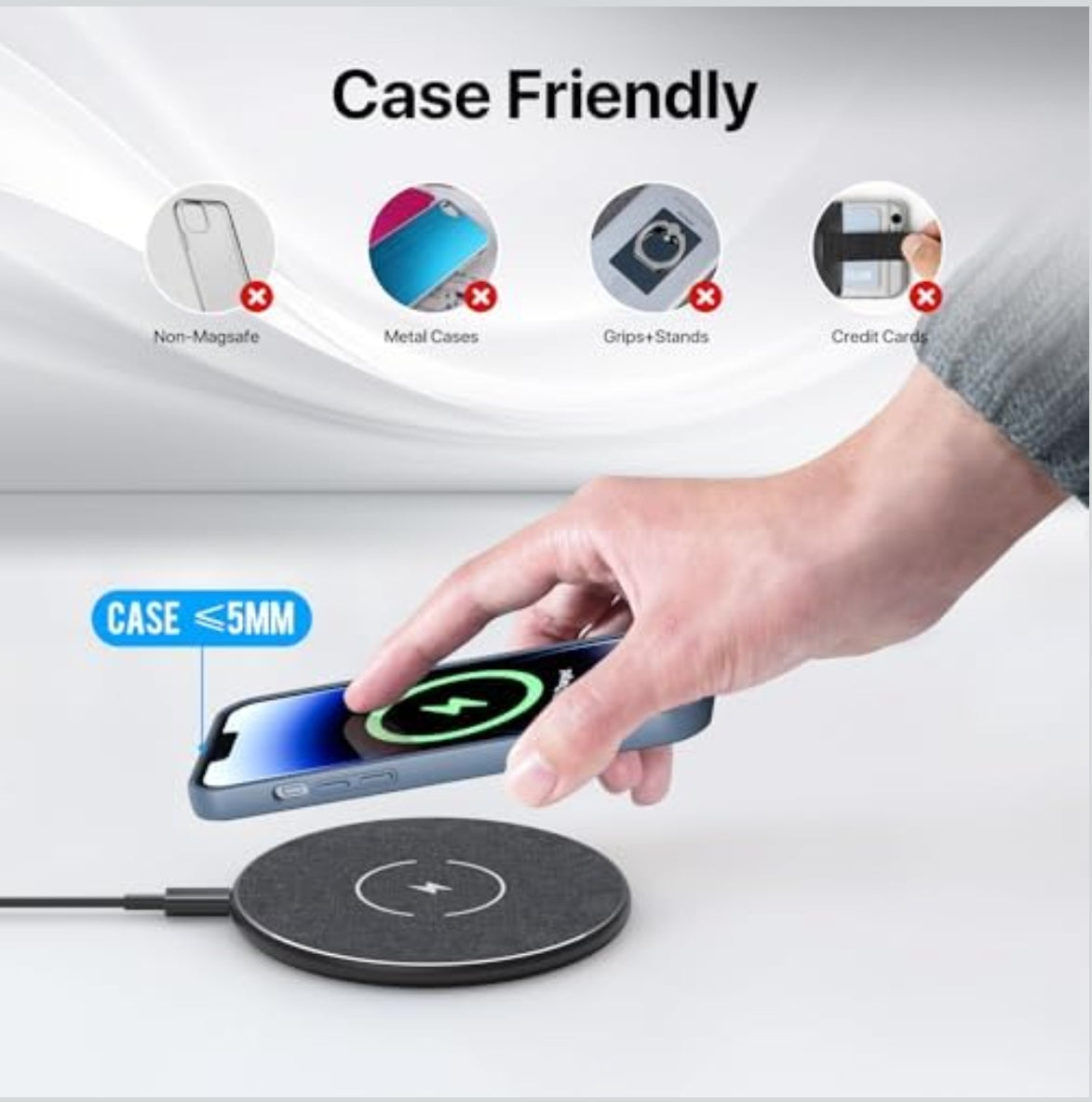 20W hitri brezžični polnilec (Qi Fast Wireless Charger Pad)