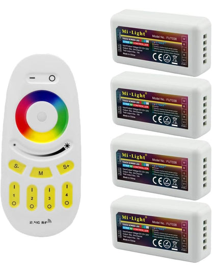 4x Mi-Light 2.4GHz RGBW 4-conski krmilnik - FUT038 (daljinec ni priložen)