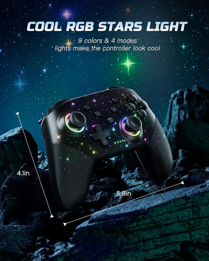 VOYEE brezžični igralni kontroler – RGB osvetlitev, 1000mah