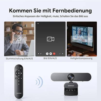 💡 DEPSTECH DW50 Pro 4K spletna kamera, 8MP, 3x zoom, Sony CMOS senzor, USB-A/USB-C, mikrofon