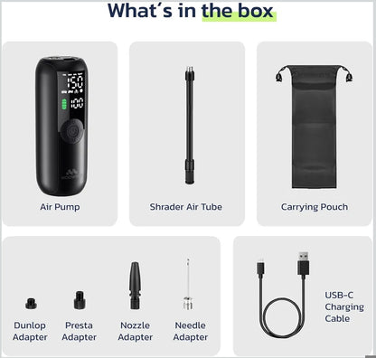 WOOWIND prenosni kompresor za pnevmatike – 150 PSI, USB-C