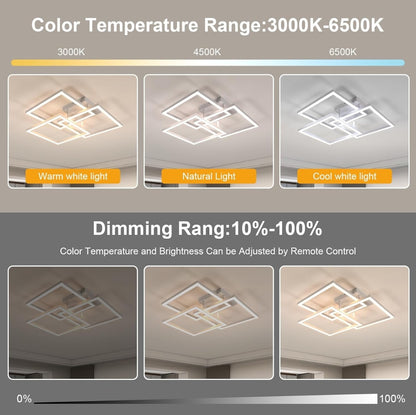 💡LED ceiling lamp with remote control 40W, 4500lm
