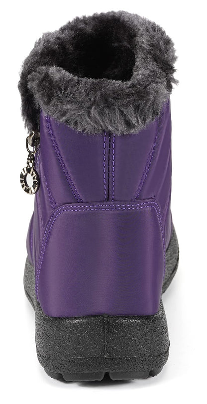 KVbaby otroški podloženi zimski škornji z zadrgo (št. 33, vijolični)