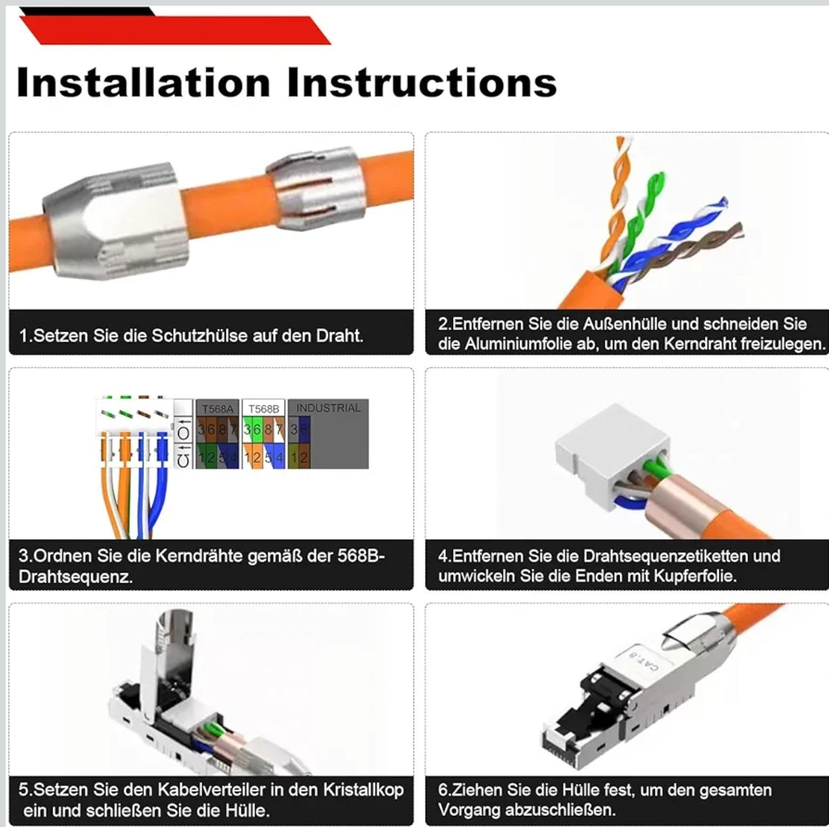 Komplet 12x internetni konektorji Cat7 RJ45 - naklikaj.si