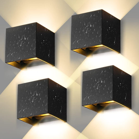 💡4x CHENBEN outdoor LED wall lamp 12W - adjustable beam angle, IP65, 3000K, aluminum