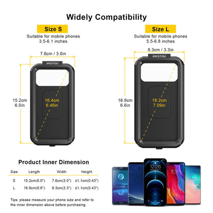 📱 iMESTOU Waterproof Phone Holder (IP67) – Size S (3.5–6.1")