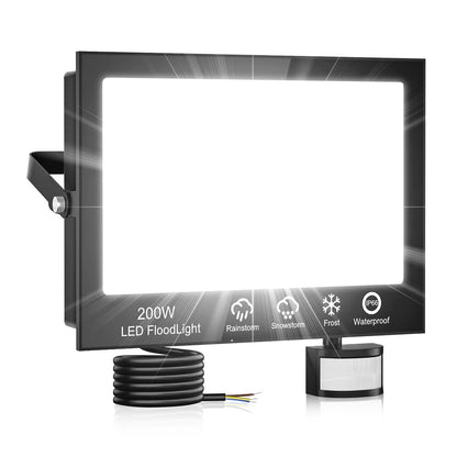200W LED reflektor s senzorjem gibanja in daljincem, IP66, 6500K bela svetloba