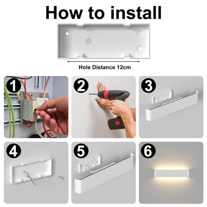 💡 LED wall lamp ChangM 16W, 4000K, 40cm, IP65 - DAMAGED (see picture)