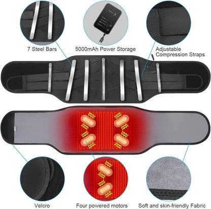 Grelno - masažni pas za hrbet – brezžični (baterija 5000mah), XL