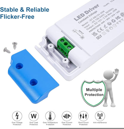 LED napajalnik 12V – 30W, tanek (Slim), konstantna napetost