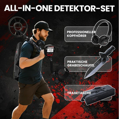 Detektor kovin DR.ÖTEK MT-XR, IP68, slušalke, lopata, torba