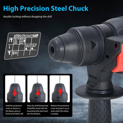 UMELEE baterijski udarni vrtalnik – 4500 RPM, 1300W, brezkrtačni motor, združljiv z Makita 18V baterijo