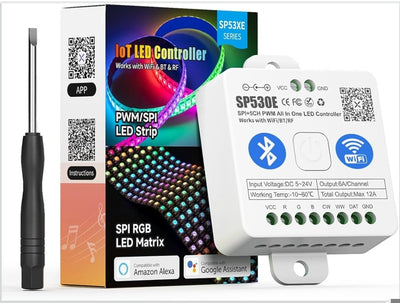 WiFi LED krmilnik SP530E za LED trakove in LED matrike RGB