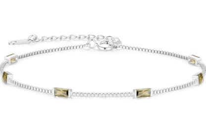 💎 Louisa Secret bracelet made of 925 silver with 5A zirconia, green