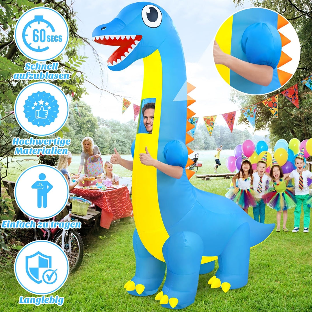 Napihljiv kostum dinozavra – zabaven kostum za odrasle