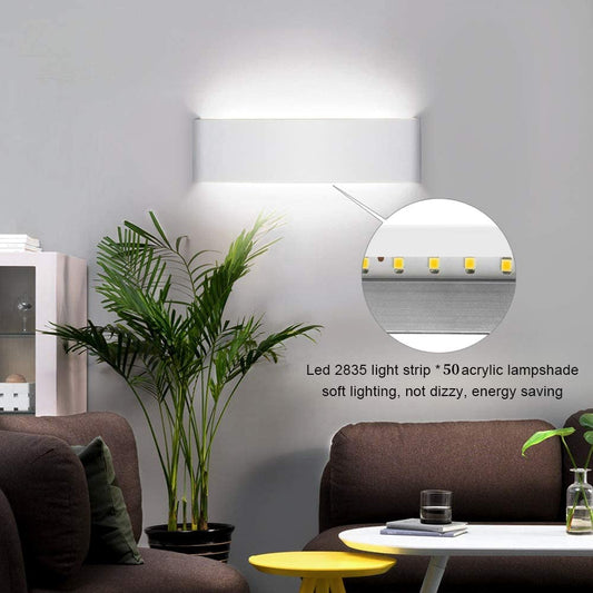 💡 LED stenska svetilka 16W, 6500K – moderna bela, 30cm
