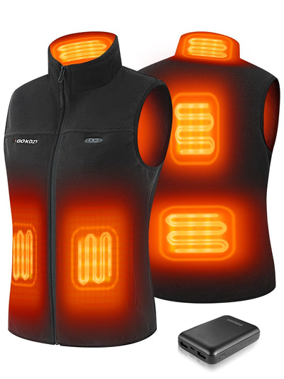 GOKOZY Unisex ogrevani telovnik z baterijo 10.000mah – 5 grelnih con (velikosti S in M)