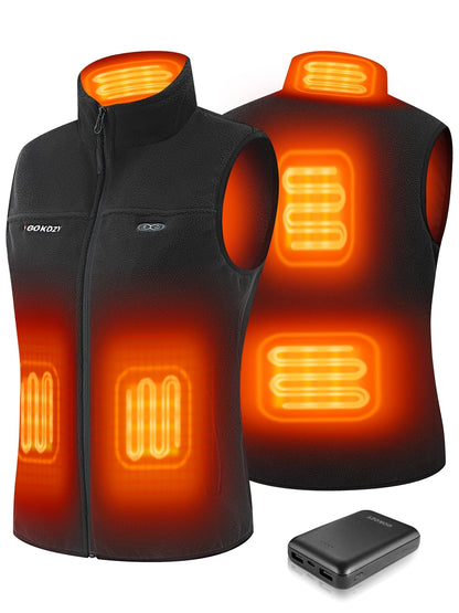 GOKOZY Unisex ogrevani telovnik z baterijo 10.000mah – 5 grelnih con (velikosti S in M)