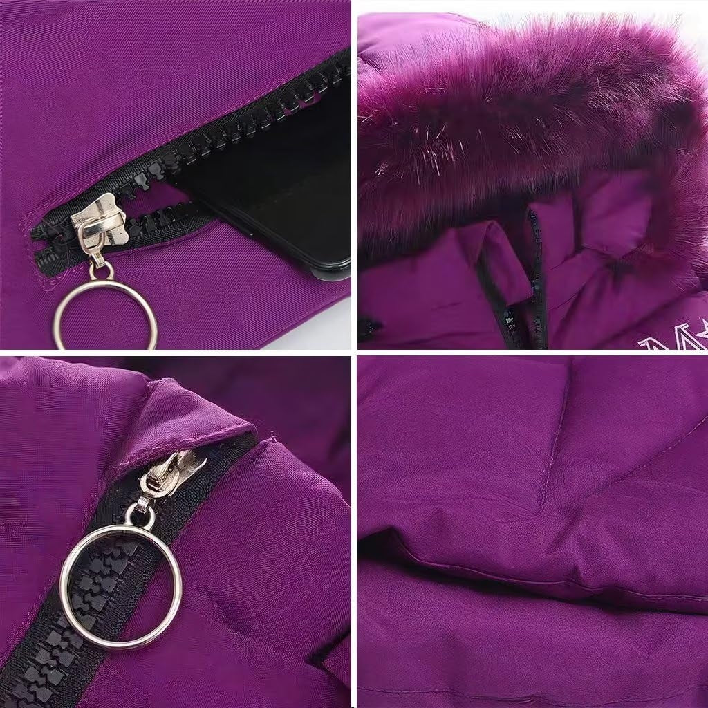 Otroška zimska jakna z krznom (velikost 152–158)