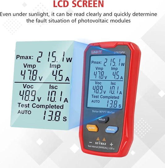 UNI-T UT673PV Solar Panel Tester – profesionalni merilnik za sončne panele (MPPT meter)
