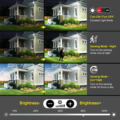 LED reflektor 100W, bela svetloba 6500K z detektorjem gibanja in daljincem