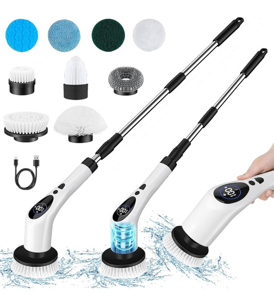 🌀 Electric cordless cleaning brush with 9 attachments